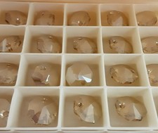 12mm Swarovski Elements Golden Shadow Octagon Pendant 6401 - 4 Pieces
