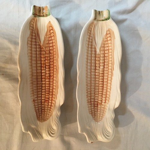 Vintage Corn on the Cob Ceramic Dishes Set of 4 Lillian Vernon Free Shipping! - Picture 4 of 5