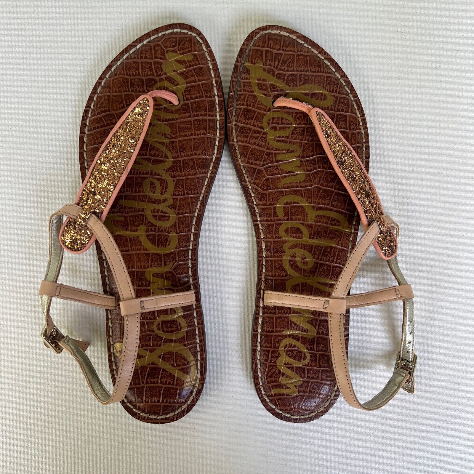 Sam Edelman Gigi Glitter Thong Sandals Size 8.5 M… - image 1
