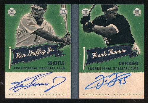 2013 Panini America's Pastime Ken Griffey Jr Frank Thomas HOF Dual AUTO 6/8