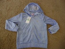 NWT NEW JUICY COUTURE GIRLS 6-6X ZIP FRONT HOODIE JACKET Velour purple