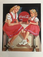 COCA COLA, VINTAGE ADVERTISEMENT ,RARE 1997 SMALL POSTER