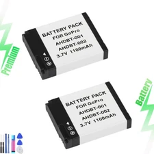 2x Battery for GoPro AHDBT-001 AHDBT-002 HD HERO1 HERO2 HD HERO