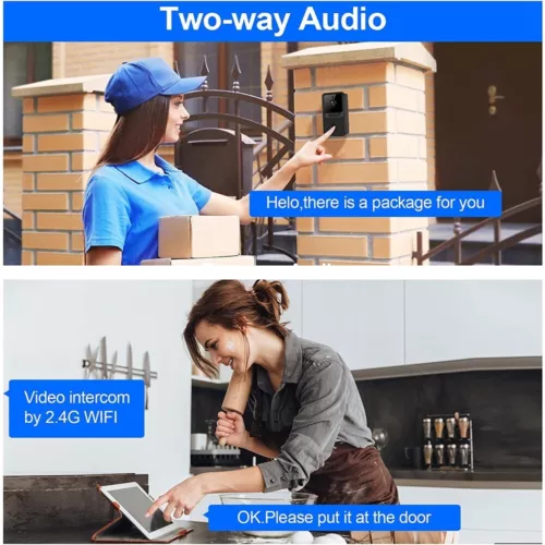Smart Wireless WiFi Doorbell Intercom Video Camera Door Ring Bell Chime Security - Picture 5 of 18