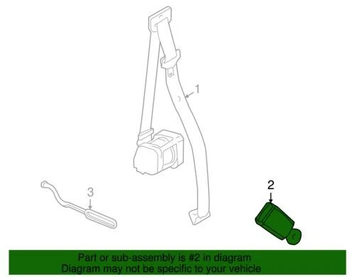 Genuine Land Rover 2007-2016 LR3 LR4 Third Row Seat Buckle Rear Left LR009315 - Изображение 2 из 2