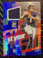 CJ Stroud 2022 Panini Donruss Optic First Year Fresh Patch BLUE HYPER PRIZM RC🔥