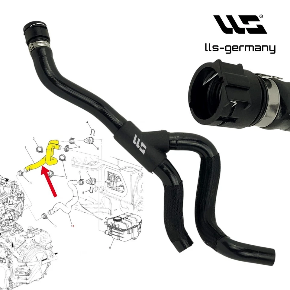 2x Kühlerschlauch für Chevrolet Orlando 1.8 141 PS 95390883,95039024,95947037 - Image 3 of 4