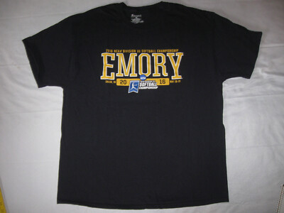 Emory Eagles 2016 NCAA Softball Championship Shirt Men's XL NCAA D-III Salem VA