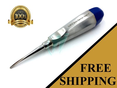 German 2mm Curved Dental Surgery Extracting Extraction Luxating Elevator-BLUE