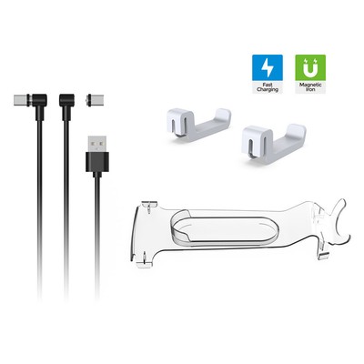 For PS VR2 PSVR2 storage bracket +handle/headset hangers +TYPE-C charging cable