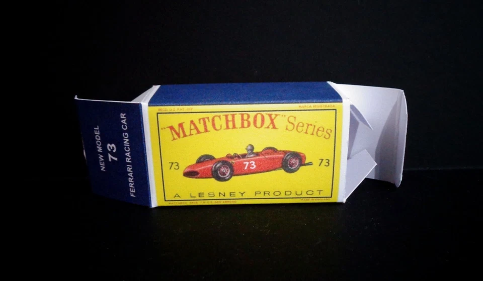Matchbox Lesney No.73b Ferrari F1 Racing Car Reproduction Box (Box only) - Image 2 of 4