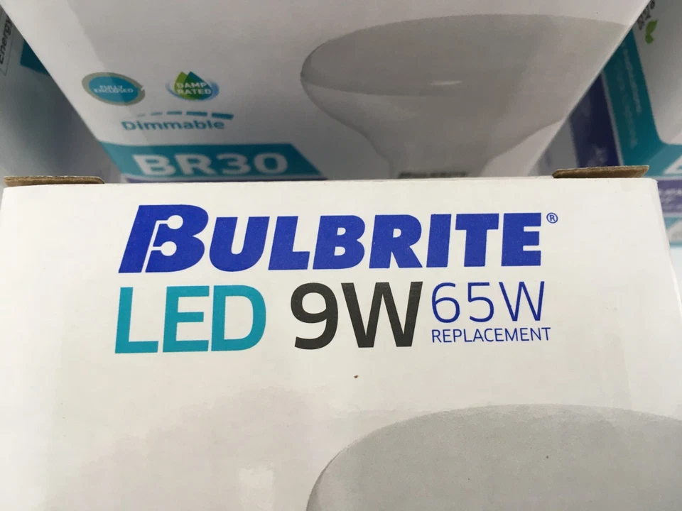(4) NEW Bulbrite LED 65W BR30 Bulbs Warm White 2700K Damp Dimmable Energy Star - Image 2 of 4