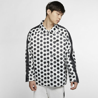 Nike Just Do It Polka Dot Coaches Jacket Black Red Large New JDI