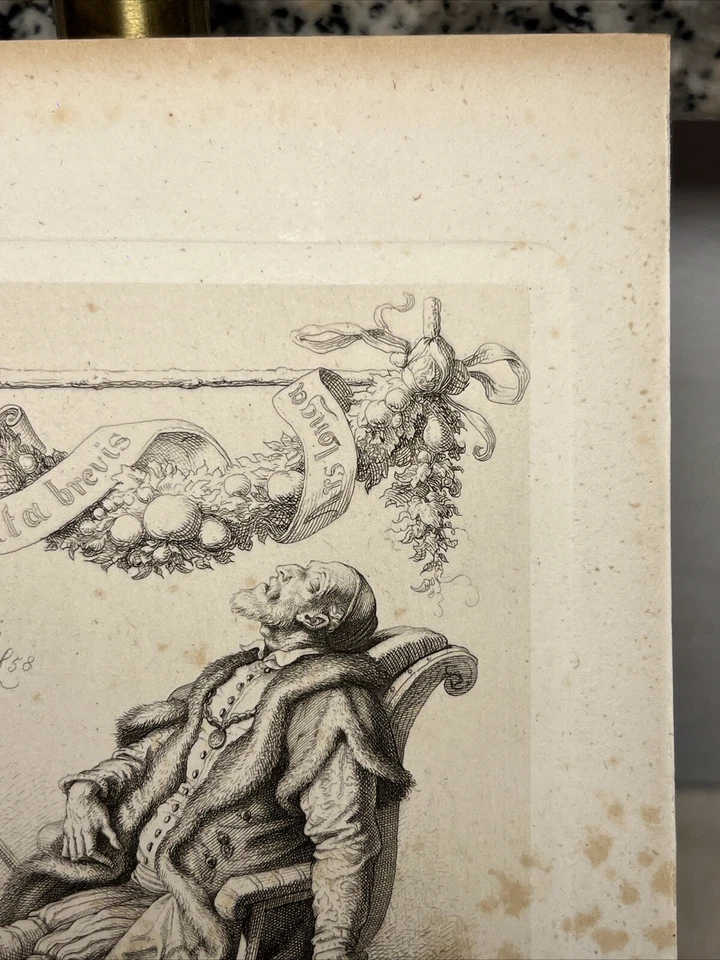 Tizian Antiquarisch Kunstdruck 1876 Stahlstich Radierung Galerie Gemälde - Bild 4 von 4