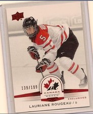 LAURIANE ROUGEAU 2014 UPPER DECK TEAM CANADA JUNIORS EXCLUSIVES /199