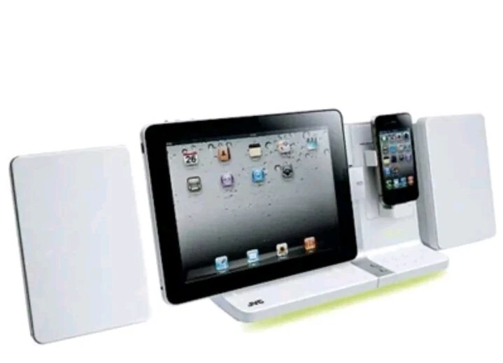 JVC Micro Component System UX-VJ3 White For iPod And iPad And Aux With Remote - Image 2 of 4