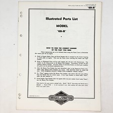 1973 Briggs & Stratton Model 6B-H Illustrated Parts List Vintage Original