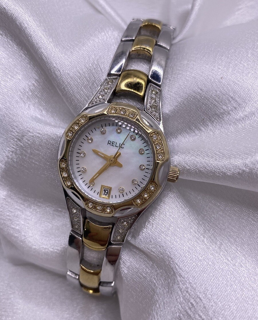 Relic Stainless Mother of Pearl Watch RELIC, Purple Case, All Stainless, Mother Of Pearl Dial  main image 3