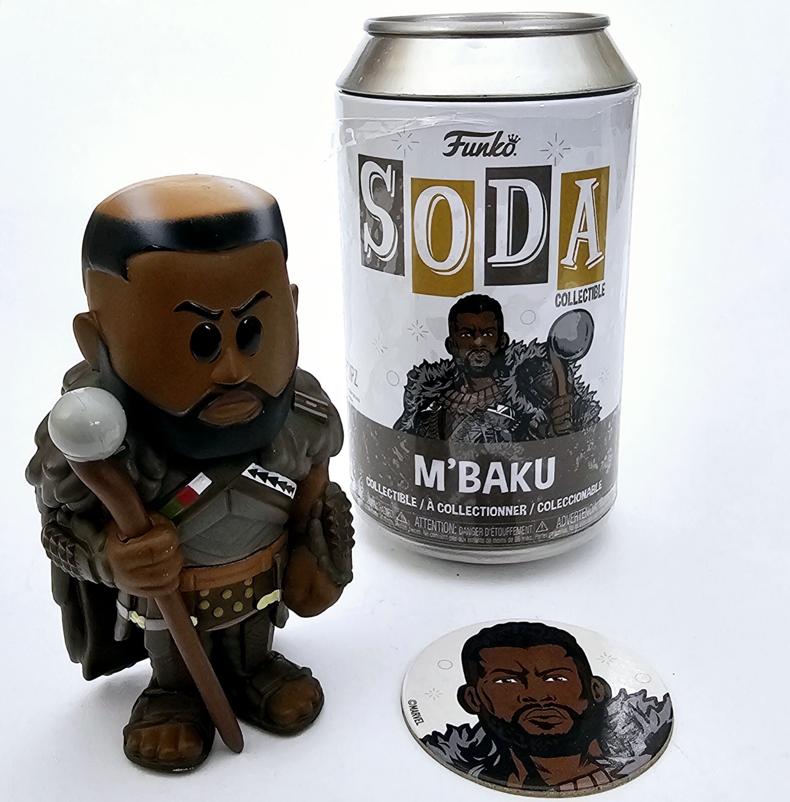©FUNKO Marvel BLACK PANTHER Wakanda Forever COLLECTIBLE SODA Vinyl Figure M'BAKU