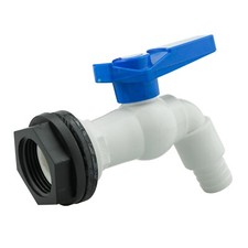 Water butt/rain barrrel/tank outlet lever tap + nut & washer needs (26mm HOLE)
