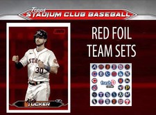 2024 Topps Stadium Club RED FOIL Team Set (10) Houston Astros Bregman Bagwell Bi