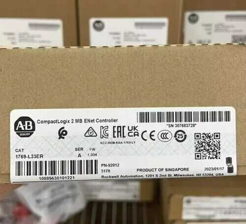 New Factory Sealed AB 1769-L33ER / A CompactLogix 2MB Enet Controller 1769L33ER - Picture 1 of 3