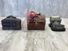 Mini Resin Treasure Chest -  Radio - Typewriter   For Decoration Only  Lot of 3 thumbnail
