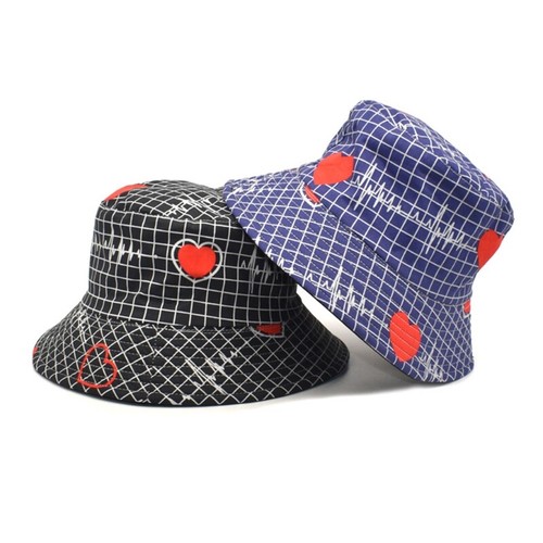 Fisherman Hat for Sun for Protection Bucket Hat Caps Heart Decorated Panama Cap - Picture 5 of 11