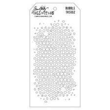 Scrapbooking Crafts Tim Holtz Layered Stencil Bubbles Small Dots Odd Shapes