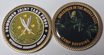 UNLEASHED IN THE MIDDLE EAST KUWAIT CAMP BUEHRING OIR TASK FORCE CHALLENGE COIN