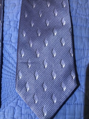 TWO PC. MEN'S TAKE SIX MADE IN ITALY BLUE /GREY CROSS STRIPED TIE -DESIGNER TIES