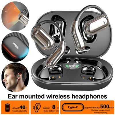 Open Ear Bluetooth5.3 Kopfhörer, Kabellos mit Mic,  OWS-Ohrbügel Touch-Steuerung
