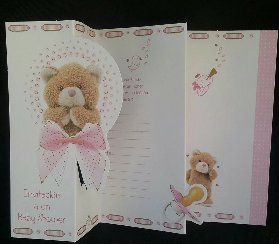 20 Invitaciones Baby Shower Español,Niña-Español-Baby-Ducha-Invitaciones, Favores  Foto 2 de 4