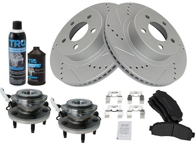 Front Brake Pad and Rotor and Wheel Hub Kit fits Explorer Sport Trac 27RTCW