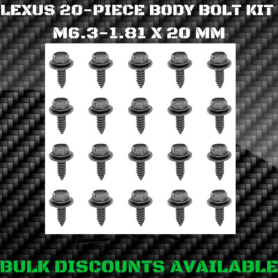 2004-2006 Lexus RX330 Firewall Splash Shield Bumper BODY BOLTS Screws M6.3-1.81 