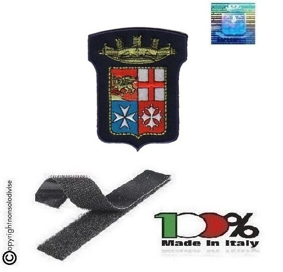 Patch Toppa Ricamata a Macchina Araldico Marina Militare Originale Art. EU046