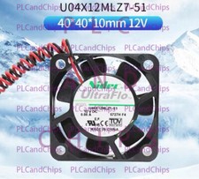 Nidec U04X12MLZ7-51 4010 4CM 12V 0.05A Silent Cooling Fan 2-wire