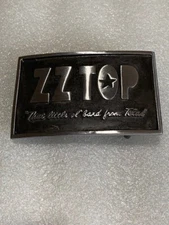 ZZ Top Belt Buckle Little Band from Texas Solid Metal Strong Sturdy Gray