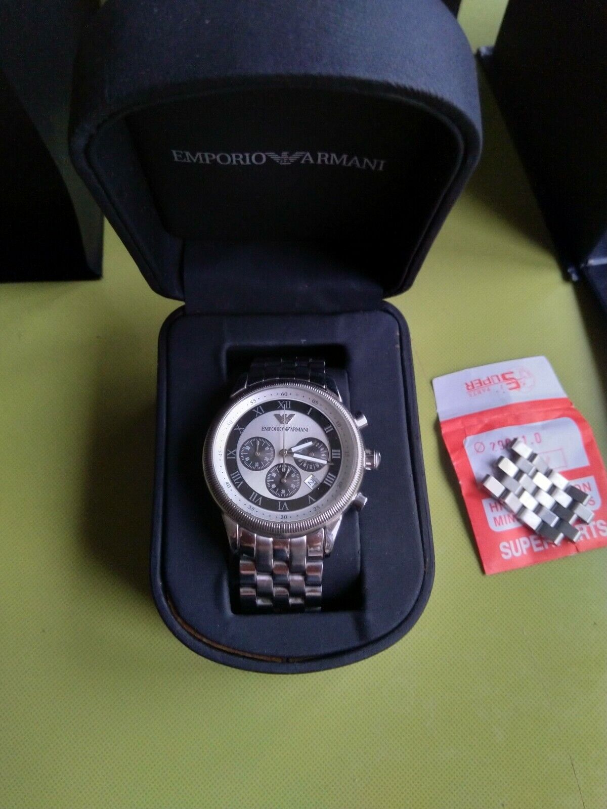 PANDA Emporio Armani Ar-0566 Chronograph Watch With Box