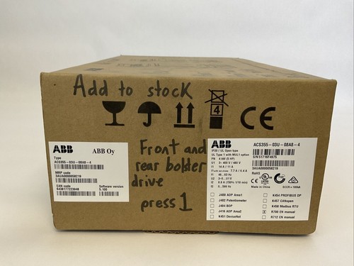 ABB ACS355-03U-08A8-4 MICHINERY DRIVE SOFTWARE VERSION 5.100 - 第 1/3 張圖片
