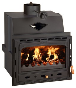 Inset Insert Fireplace Cast Iron Multi Fuel Built In Wood Burning