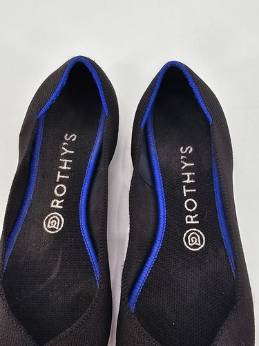 Rothy's The Point Black Flats Women's Size 10 Sustainable Eco-Friendly - Picture 3 of 8