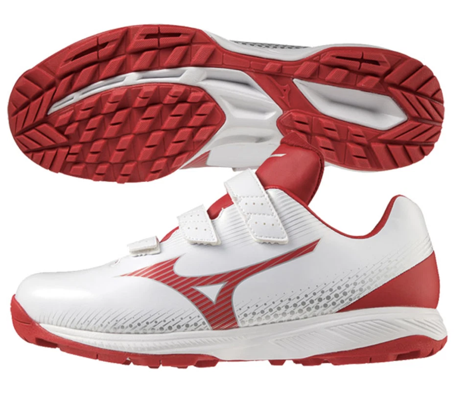Mizuno Japan Baseballschuhe Revo Trainer Wide Softball Umpire 11GT2221 weiß rot - Bild 1 von 1