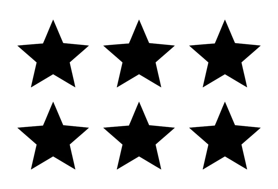 Small Star Symbol Vinyl Decals set of 6 stars Stickers Sheet - Image 1 of 1