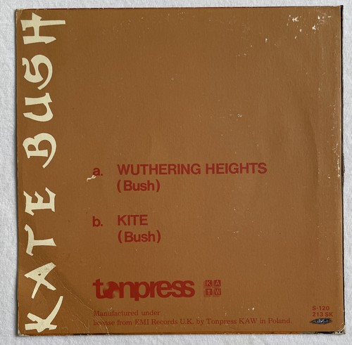 KATE BUSH -Wuthering Heights- Rare 1st Press Polish 7” With Blue Labels (Vinyl) - Foto 3 di 4