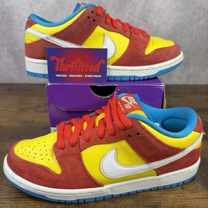 Nike SB Dunk Low Pro Bart Simpson Talla 7 BQ6817-602 Zapatillas de Skate para Hombre OG Raras