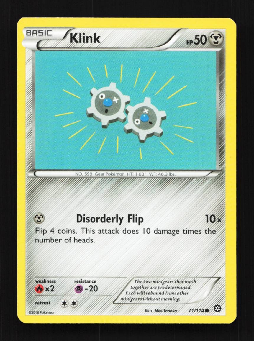 Klink 71/114 LP Steam Siege English Pokemon Card TCG