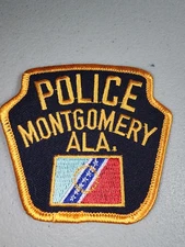 Police Montgomery Alabama Embroidered Patch 3.25" x 3" Sew On  FREE SHIPPING