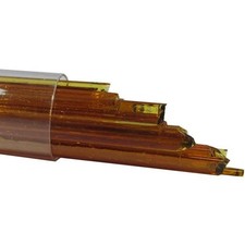 Oceanside Glass Noodles Medium Amber Transparent 96coe 5oz.Tube