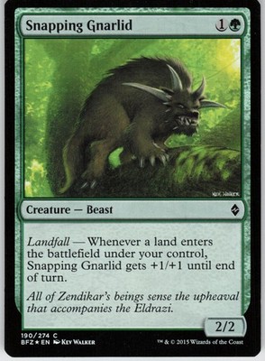 Foil Snapping Gnarlid 190 Battle for Zendikar C